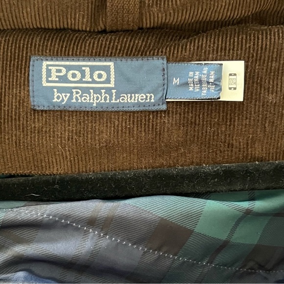 Polo Ralph Lauren Duck Down Hooded 2 in 1 Corduroy Puffer Jacket/Vest Sz M Brown - Picture 3 of 15